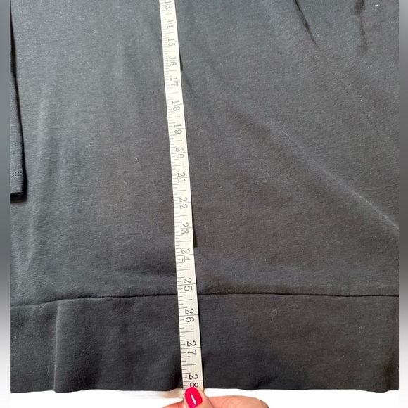 J Jill Womens Tunic Top Large Black Long Sleeve Comfy Soft Cotton Cozycore A169 - Picture 7 of 8